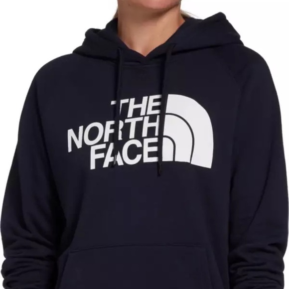 The North Face Tops - The North Face logo black pullover hoodie